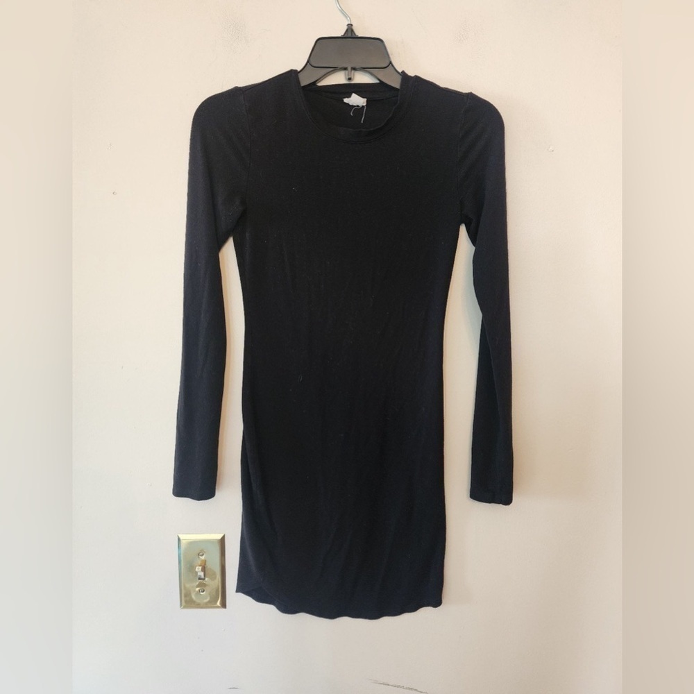 Garage black long sleeve above knee dress size xs
